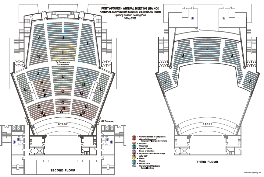 Sample Seating Plan for the Opening Session
